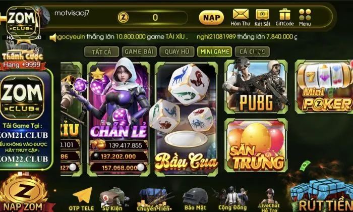 PUBG Zomclub PUBG Zomclub là trò chơi nổ hũ lấy cảm hứng từ game đấu súng ăn khách